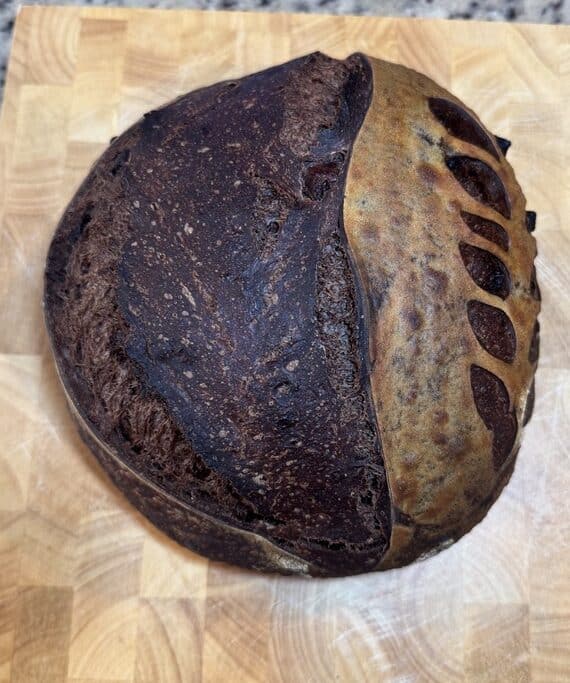 double chocolate chip sourdough bread