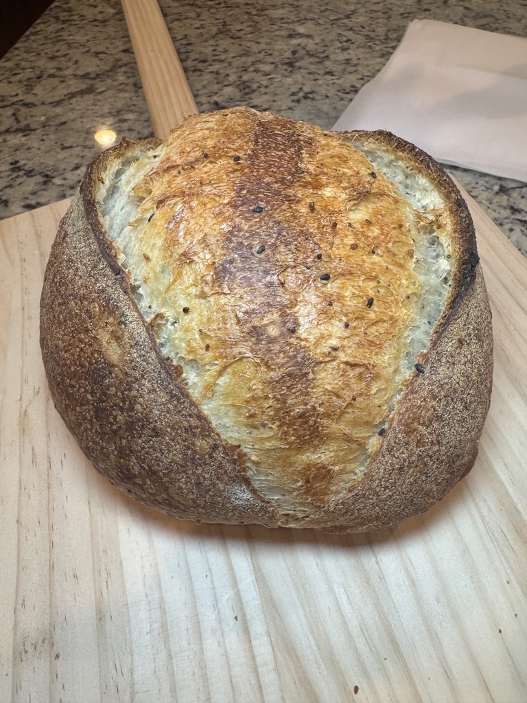 everything bagel sourdough bread