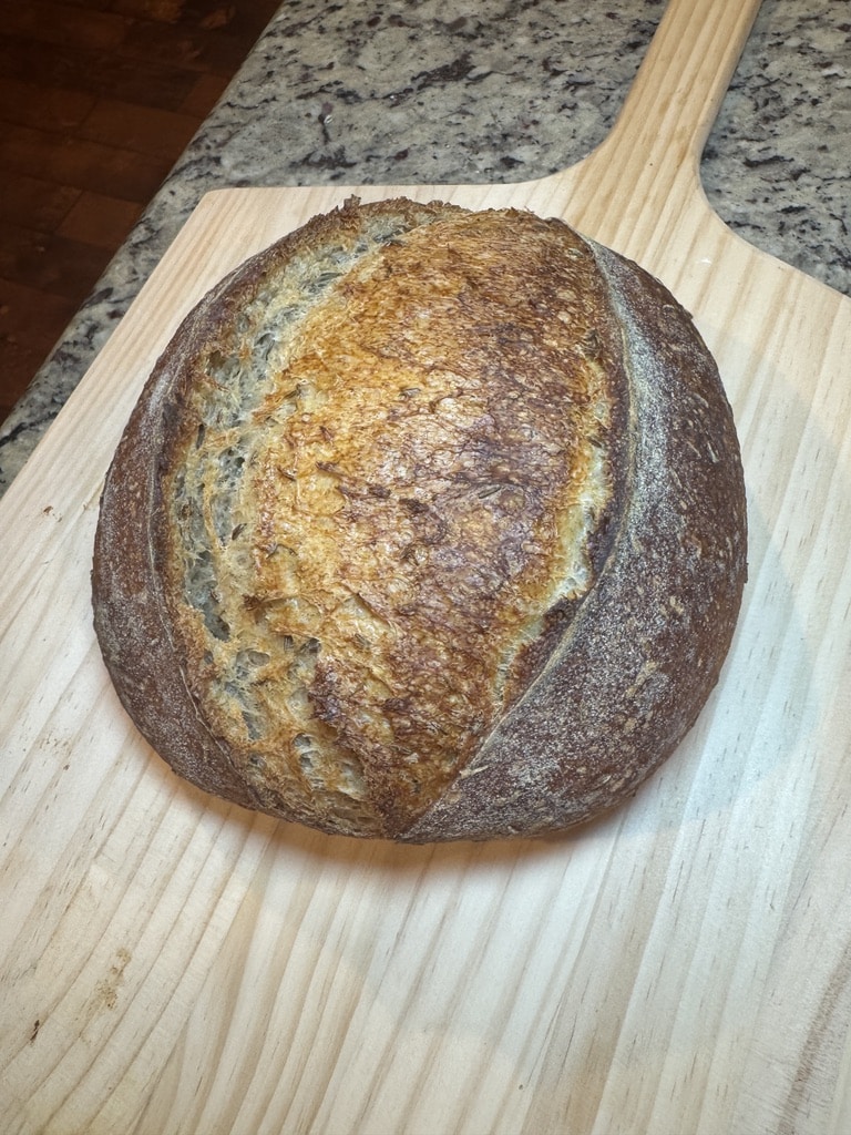 rye with caraway seeds sourdough bread